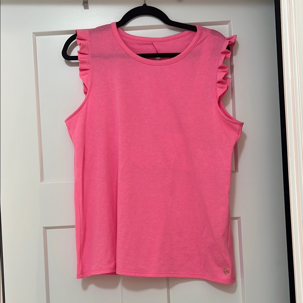 Lilly Pulitzer Pink Ruffled Tank Top